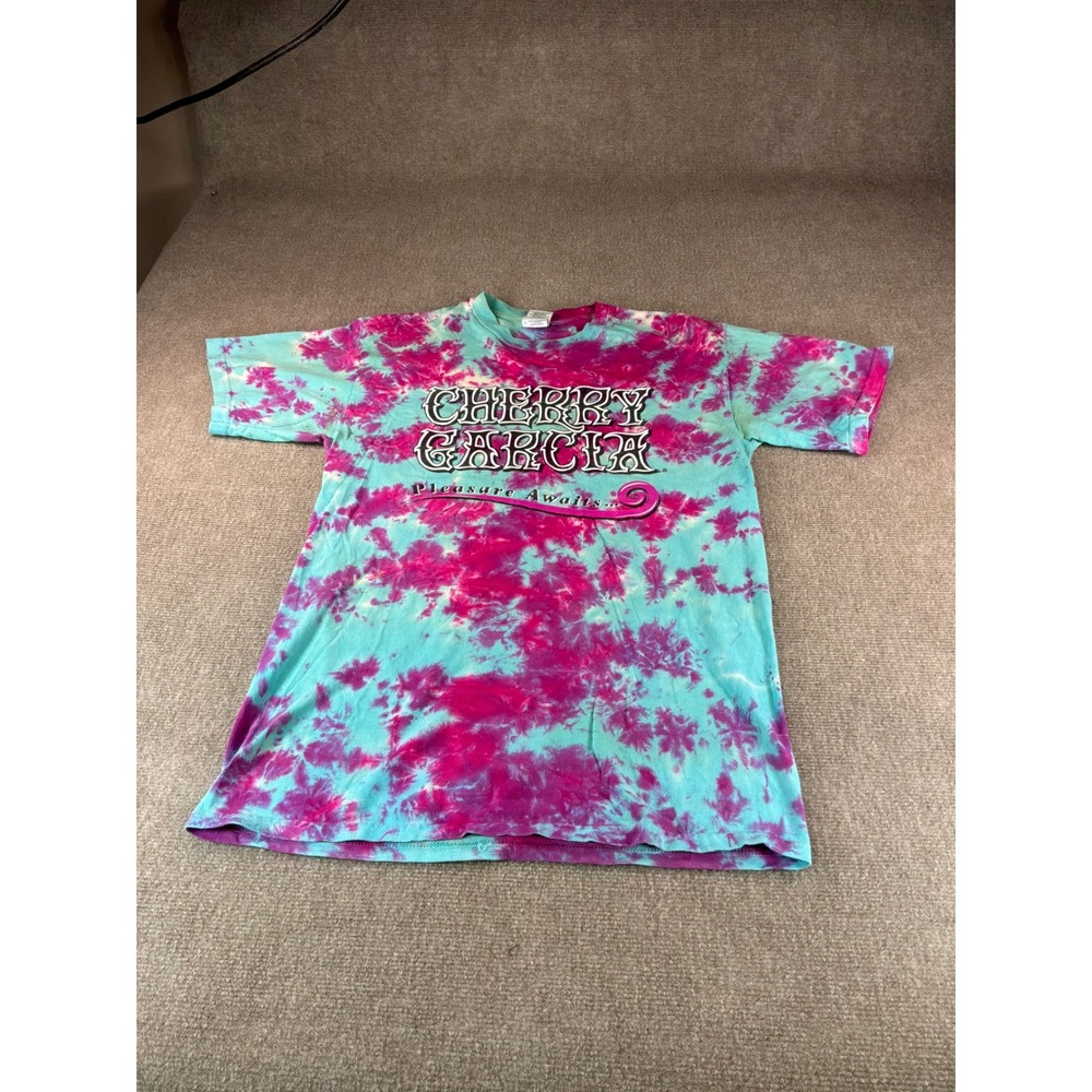 Ben & Jerry's Cherry Garcia Tie Dye T-Shirt Pink Turquoise Mens Medium M